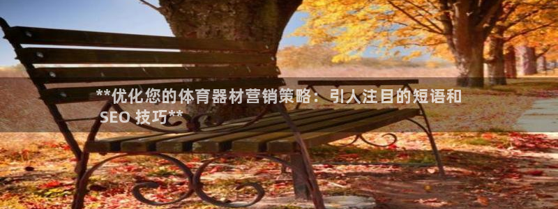 杏鑫登场一样的词：**优化您的体育器材营销策略：引人